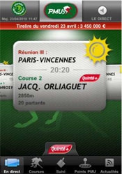 Le PMU lance une application pour l'iPhone Le PMU lance une application pour l'iPhone